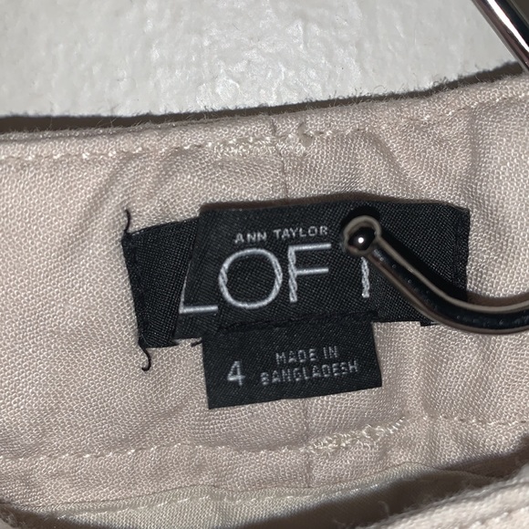 Loft Cropped Linen Blend Pants - Picture 3 of 4